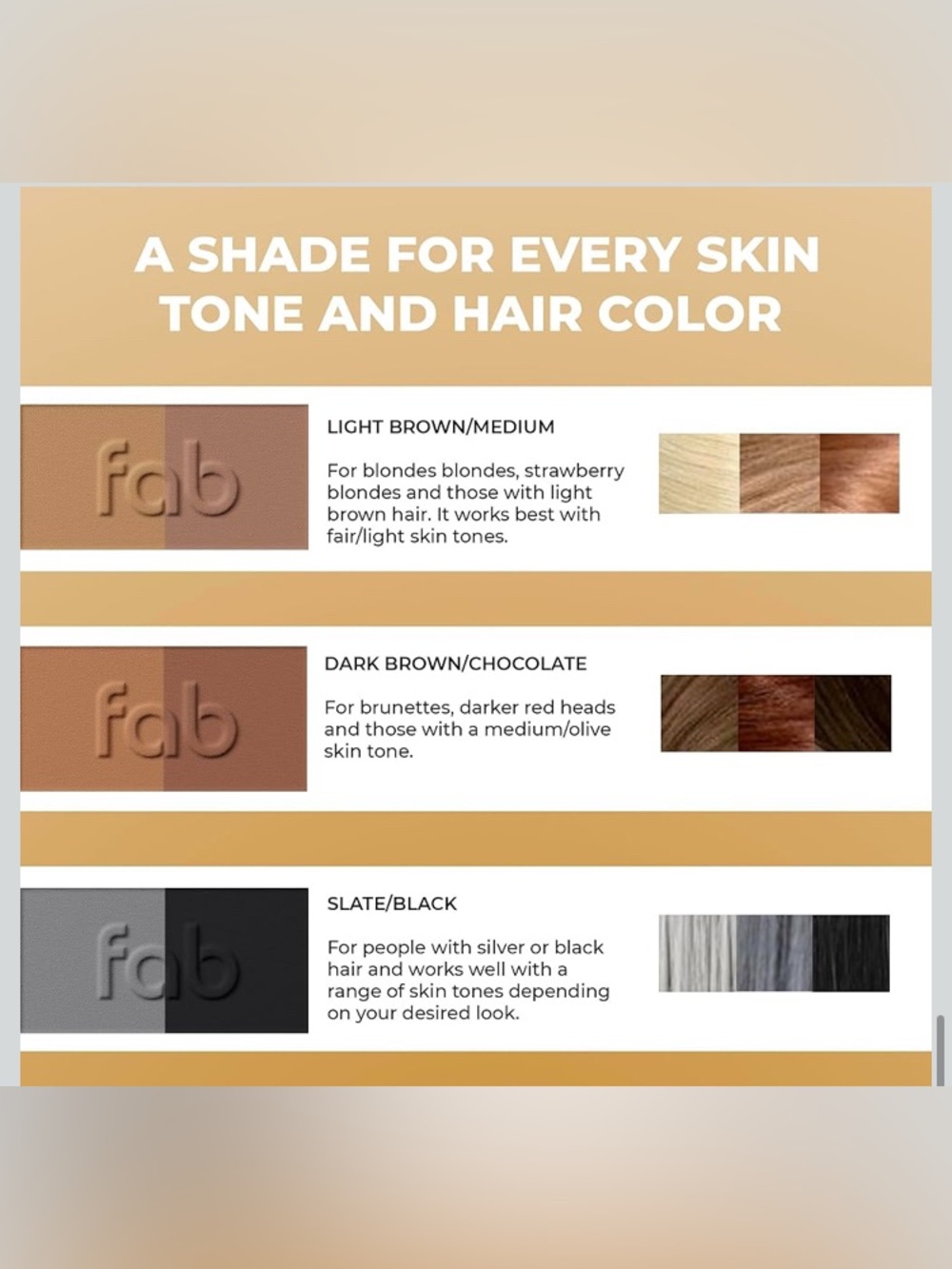 Just Fab Compact Duo Brow Stencil Kit With Mirror Dark Brown - Picture 5 of 7